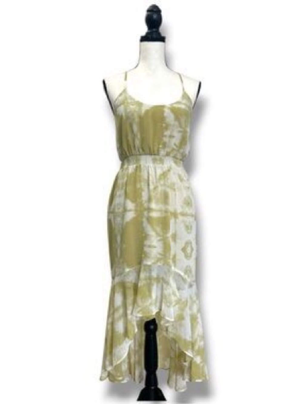 1. State Sleeveless Olive Tie-Dye Maxi Dress